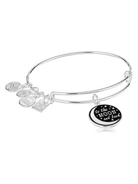 Alex and Ani 'To the Moon and Back' Charm Bangle Bracelet - Silver & Blue